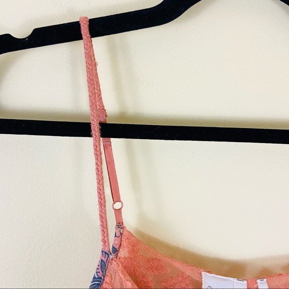 ANTHROPOLOGIE LILKA Coral/Pink Fringe Boho Swing Cami Tank Top - Picture 7 of 11